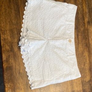 Lilly Pulitzer White Eyelet High Waist Shorts